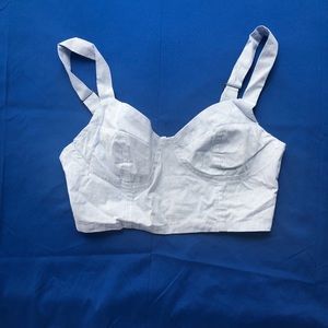 Blue and white stripes bralette